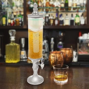 3L 102 Unzen Bierturm Zapfsäule mit Eisrohr & Licht für Party Schnaps Zapfsäule - Bild 1 von 13