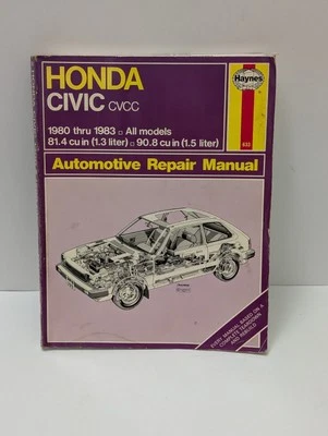 Manual de reparación automotriz Haynes Honda Civic CVCC 1980-1983 todos los modelos #633 Foto 1 de 4