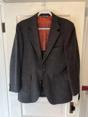 John Alexander Blazer Mens 42R Gray Wool Sport Coat Made in USA Two Button Tweed - Image 1 of 4