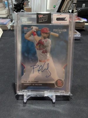 2021 Topps Now - Postseason Paul Goldschmidt #PS-55B Blue Autographs /49 (AU) - Image 1 of 2
