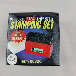 1/8" Steel Metal Letter Alphabet & Number Stamping Stamp Punch Set Plastic Case - Picture 1 of 5