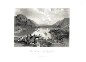 WEST POINT AND THE HIGHLANDS; 1874 Malerischer Amerika Stahl - Bild 1 von 1