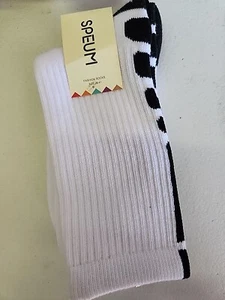 Speum Calze Sportive Bianco/Nero Donna Taglia 7-9, Nuove - Foto 1 di 3