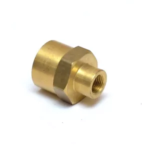 Female Pipe Reducer 1/2" to 1/8" Npt Adapter Coupler Brass Fitting Water Oil Gas - Picture 1 of 7