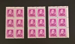 United States Scott #988  Lot of Three 3 cent Samuel Gompers  Blocks of 6 Stamps
