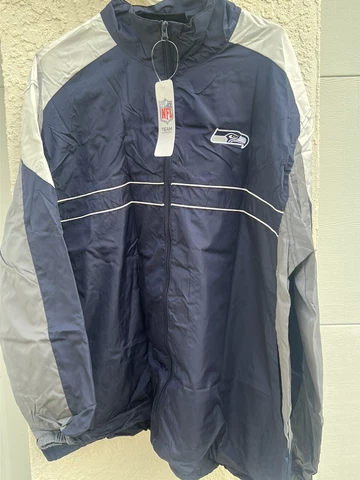 SEATTLE SEAHAWKS SI AUTHENTIC FULL ZIP WINDBREAKER Jacket XXL New W/Tags Cover