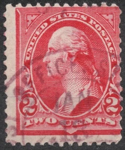 #279Be 2c 1898 US stamp George Washington , 1897-1903 Regular Issue , used - Picture 1 of 2