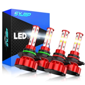 LED Headlight Bulbs Kit 9005 9006 High Low Beam for GMC Yukon 1993-2006 - Picture 1 of 9