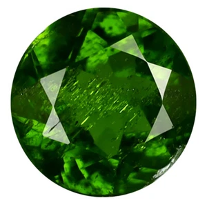 1,13 ct Elegante Corte Redondo (7 x 7 mm) Diópsido Cromo Verde Sin Calentar/Sin Tratar - Imagen 1 de 1