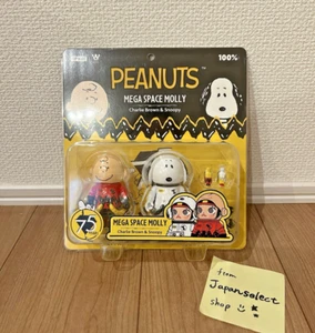 Exclusive Popmart Mega Space Molly 100% Charlie Brown & Snoopy Authentic NEW - Picture 1 of 10