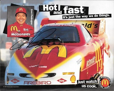 Cruz Pedregon NHRA 亲笔签名 2008 年英雄卡 Nitro 有趣汽车 — 第 1/2 张图片