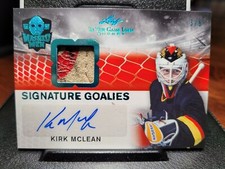 2023 Leaf In The Game Used Hockey Masked Men KIRK MCLEAN Signature Goalies /5