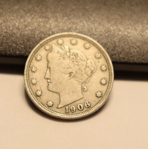 1906 US Liberty V Nickel 5c Fine+ Cover