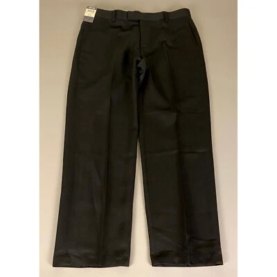 Pantalones de vestir Kenneth Cole Reaction 36x30 negros plisados texturizados Stria nuevos con etiquetas Foto 1 de 4