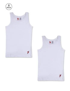 U.S. POLO ASSN. Kids Boys Innerwear Regular Vest 100% Cotton Regular Daily Wear - Picture 1 of 4