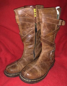 DR. MARTENS DAMEN STIEFEL Modell 3821 Piraten / Biker Braun Echtleder Gr 39 - Bild 1 von 22