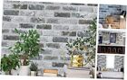 Guvana 17.3"×472" Brick Self Adhesive Wallpaper Grey Brick Peel 17.3"X472" Gray