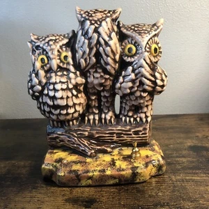 Vintage 1970’s ceramic owls (Hear speak and see no evil) - Picture 1 of 20