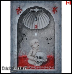 Art Painting Contemporary Figurative Figures Skull Child Shell Well-known Artist - Picture 1 of 24