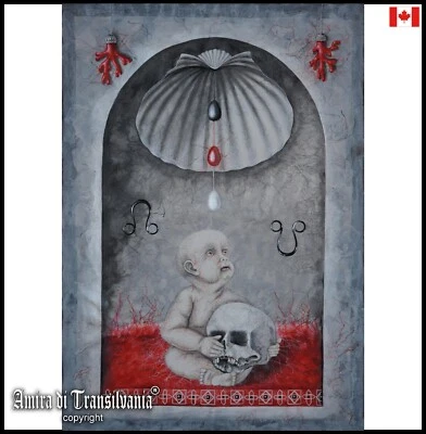 Art Painting Contemporary Figurative Figures Skull Child Shell Well-known Artist - Image 1 of 4
