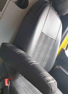 Fundas de asiento a medida Jacquard gris J6 + 4 reposabrazos para Iveco Daily desde 2014 - Imagen 1 de 11
