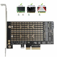Pcie To M2/M.2 Adapter M.2 Ngff To Desktop Pcie X4 X8 X16 Nvme Sata Dual Ssd Pci
