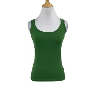 Marmot Tank Top Womens S Small Grass Green Built In Bra Criss Cross Back Fitted - Picture 1 of 14