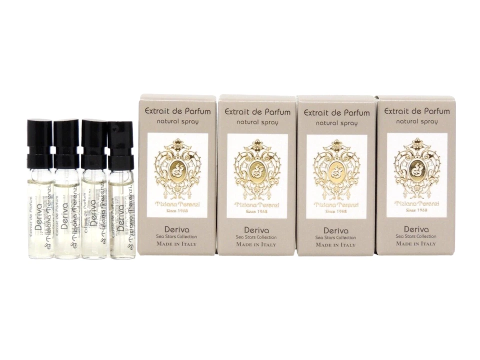 TIZIANA TERENZI DERIVA EDP 1.5ml .05fl oz x 4 COLOGNE PERFUME SPRAY SAMPLES - Image 1 of 1