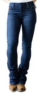 Kimes Ranch Chloe Blue Dark Wash Mid Rise Flare Cotton Jeans Women’s - NEW NWT! - Picture 1 of 6