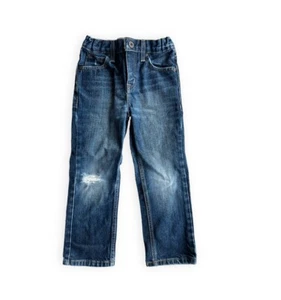 Boys Arizona Distressed Straight Leg Medium Wash Jeans - Sz 5 - Picture 1 of 2