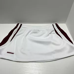 Brine Girls Small Lacrosse Skirt White with Maroon / Golf-Tennis F301WY - Picture 1 of 7