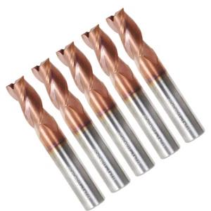 5Pcs 1/2" 3 flute 37° Helix 3" OAL 1-1/8" LOC Carbide End Mill For Aluminum New - Bild 1 von 17
