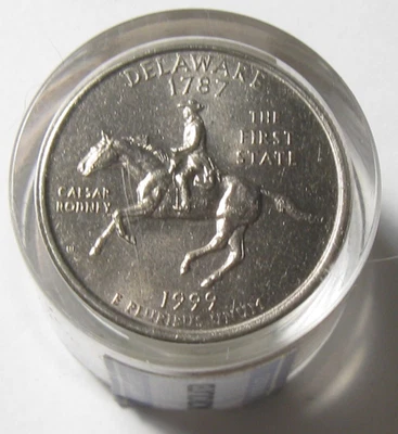 1999 Delaware Roll of 12 Uncirculated State Quarters Danbury Mint - #11309-52 - Image 1 of 2