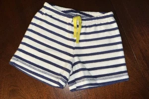 NWT 7 Mini Boden Blue & White  Striped Toweling Shorts - Picture 1 of 2