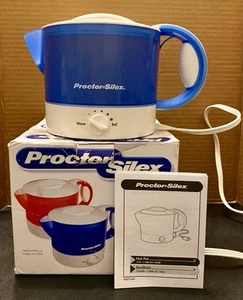 VTG Hamilton Beach Proctor Silex HP03 Hot Pot Electric Kettle - Blue & White Box - Picture 1 of 9