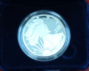 Uncirculated Proof 2008-W American Eagle Silver One Dollar No COA - Picture 1 of 2