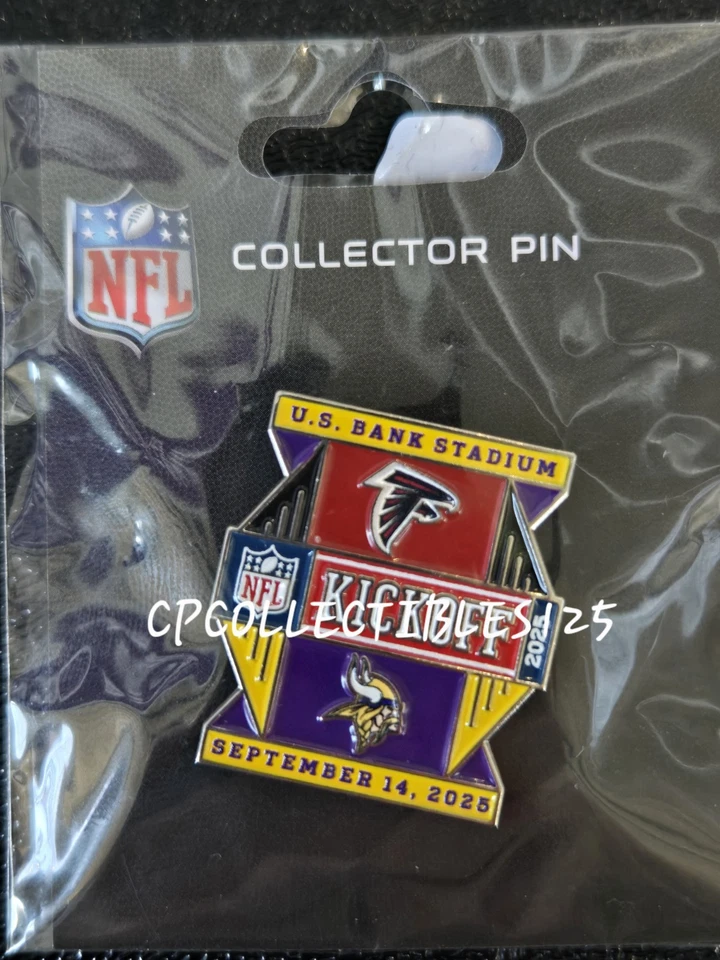 Atlanta Falcons VS Minnesota Vikings Game Day Pin 9/14/25 US Bank Stadium NEW - Image 1 of 1