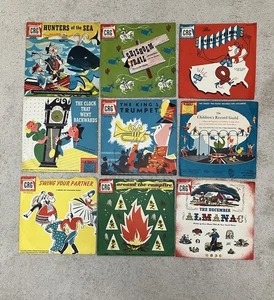 CRG Vinyl Record Childrens Vintage Lot 9 10” Untested Pls Read - Picture 1 of 10