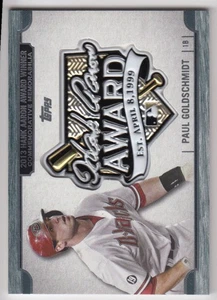 2017 Topps Update Hank Aaron Award Commemorative Patch ! Paul Goldschmidt ! - Picture 1 of 2