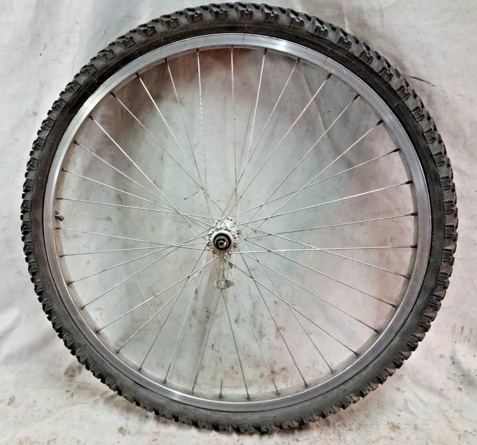 Rueda delantera Weinmann 26" MTB Joytech buje plateado 100 mm 36S AV QR 559ISO cercanías~ Foto 1 de 4