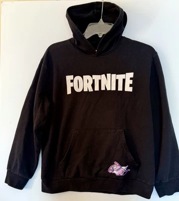 Fortnight Black Logo Pullover Hoodie Sweatshirt Youth Size XL (18-20) - Image 1 of 4