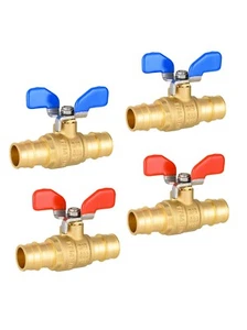 EFIELD 4 PCS Pex-A Expansion 3/4" Shut off  Brass Ball Valve For Hot/Cold Water - Picture 1 of 8
