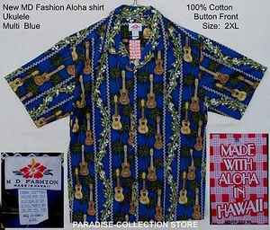 NUEVA CAMISA HAWAIANA ALOHA KOA KAMAKA GUITARRAS UKELELE ALOHA CAMISA GENIAL TALLA 2XL - Imagen 1 de 10