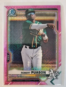 2021 Bowman Chrome Robert Puason #BCP-218 Fuchsia Mojo /199 - Picture 1 of 2