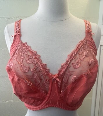 NEW WITH TAGS PRIMA DONNA DEAUVILLE SEAMED BRA 016-1811 CORAL SIZE UK 32I - Image 1 of 4