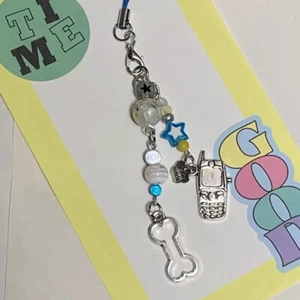 Y2k Style Sweet Cool Bone Charms Beaded Phone Strap Lanyards Handmade Star PhoWI - Picture 1 of 5