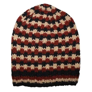 Wool Oversize Hot Hat Knitted Beanie Long Hat Black - Picture 1 of 6