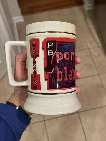 Vtg Portland Trail Blazers NBA Beer Mug Stein!!!! Cover