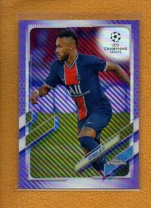 Neymar Jr 2020-21 Topps Chrome UEFA Champions Purple Carbon Fiber Refractor #16 - Picture 1 of 2
