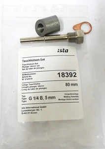 10x Tauchhülse G 1/4" 80mm mit Schweissmuffe zB für Ista Wärmezähler Art. 18392 - Imagen 1 de 1